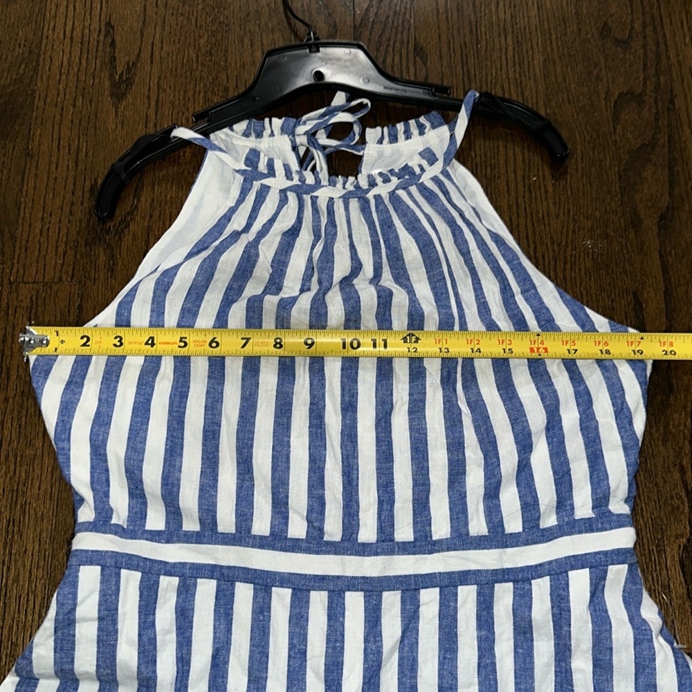 Eliza J Stripped Sleeveless Halter Fit and Flare Dress 14 - Picture 5 of 15